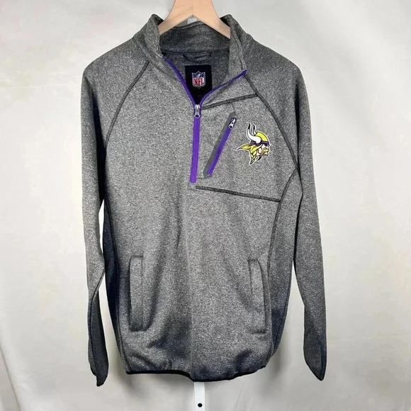 NFL Minnesota Vikings Size Small 1/4 Zip Jacket Top Mountain Trail - Picture 1 of 9